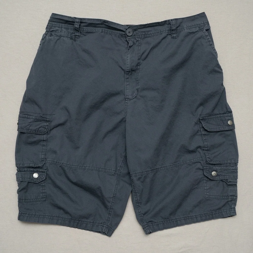 Vintage 2000s‎ Y2k Ecko Unltd Rhino Mega Baggy Cargo Shorts Gray Skater 46
